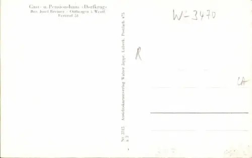 Ak Ottbergen Höxter an der Weser, Gasthaus Dorfkrug, Inh. Josef Bremer