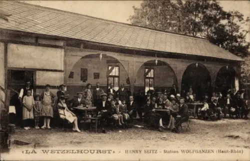 Ak Wolfgantzen Wolfganzen Elsass Haut Rhin, Gasthaus La Wetzelhourst, Henry Seitz, Station Wolfga
