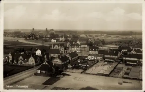 Ak Ickern Castrop Rauxel im Ruhrgebiet,  Tellansicht, KELLE, Landschaft mit Häusern und Feldern