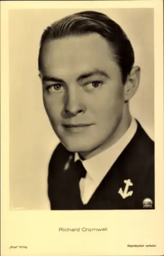 Ak Schauspieler Richard Cromwell, Portrait in Uniform