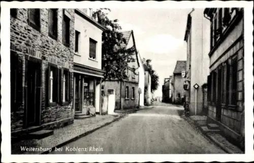 Ak Weitersburg am Rhein, Straße, Häuser