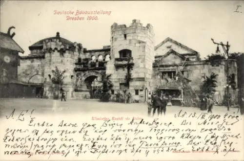 Ak Dresden 1900, Deutsche Bauausstellung, Kastell