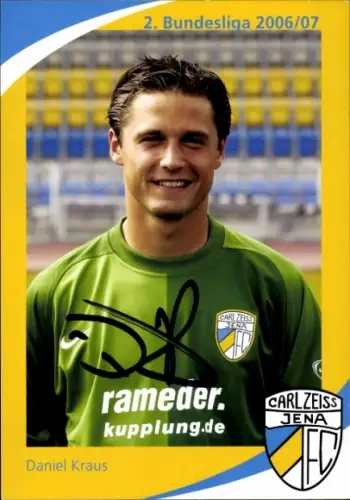 Autogrammkarte Fußballer Daniel Kraus, FC Carl Zeiss Jena, Autogramm
