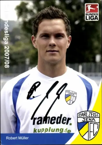 Autogrammkarte Fußballer Robert Müller, FC Carl Zeiss Jena, Autogramm