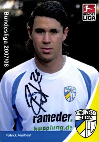 Autogrammkarte Fußballer Patrick Amrhein, FC Carl Zeiss Jena, Autogramm