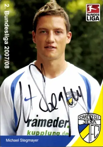 Autogrammkarte Fußballer Michael Stegmayer, FC Carl Zeiss Jena, Autogramm