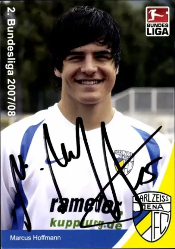 Autogrammkarte Fußballer Marcus Hoffmann, FC Carl Zeiss Jena, Autogramm