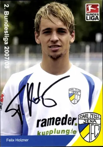Autogrammkarte Fußballer Felix Holzner, FC Carl Zeiss Jena, Autogramm