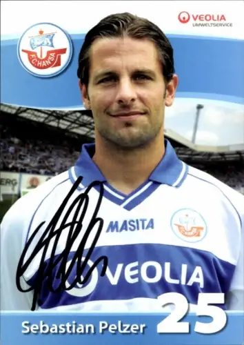 Autogrammkarte Fußballer Sebastian Pelzer, FC Hansa Rostock, Autogramm