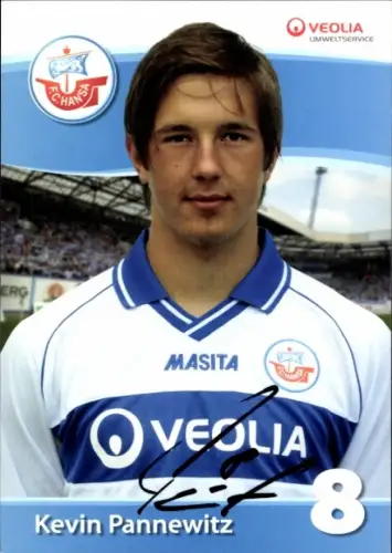 Autogrammkarte Fußballer Kevin Pannewitz, FC Hansa Rostock, Autogramm