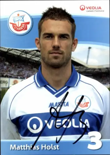 Autogrammkarte Fußballer Matthias Holst, FC Hansa Rostock, Autogramm