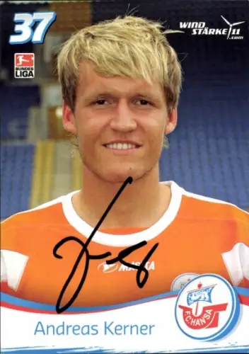 Autogrammkarte Fußballer Andreas Kerner, FC Hansa Rostock, Autogramm