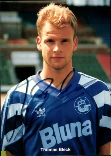 Autogrammkarte Fußballer Thomas Bleck, FC Hansa Rostock, Autogramm