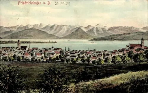 Ak Friedrichshafen am Bodensee, Gesamtansicht