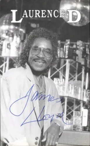 Autogrammkarte Sänger Laurence D, Portrait, Autogramm