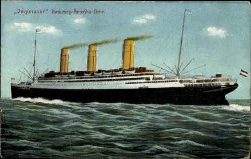 Ak Dampfer Imperator der Hamburg-Amerika-Linie, HAPAG