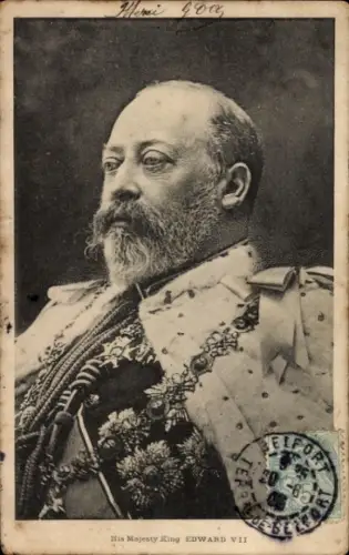Ak König Eduard VII von England, King Edward VII, Portrait