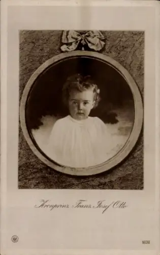 Passepartout Ak Kronprinz Franz Josef Otto, Sohn von Kaiser Karl I. von Österreich Ungarn, Portrait