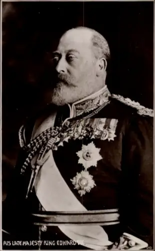 Ak König Eduard VII., Portrait in Uniform
