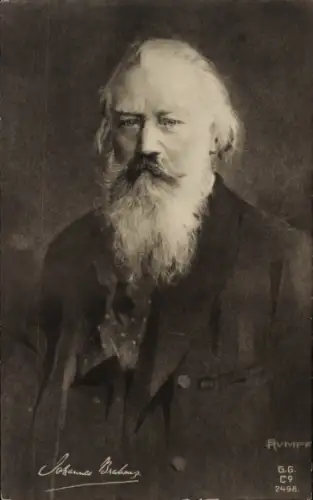Künstler Ak Komponist Johannes Brahms, Portrait