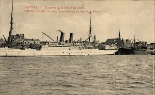 Ak Anvers Antwerpen Flandern, Dampfer, Red Star Line