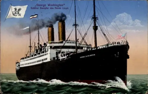 Ak Dampfer George Washington, Norddeutscher Lloyd Bremen