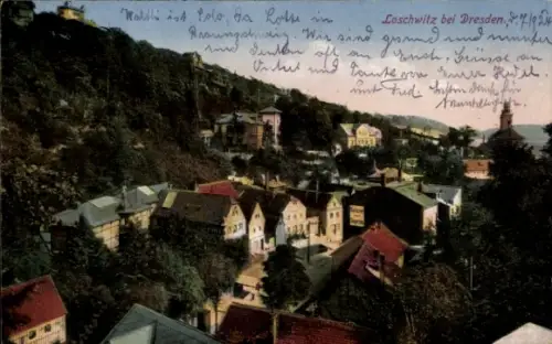Ak Dresden Loschwitz, Panorama