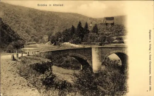 Ak Altwied Neuwied in Rheinland Pfalz, Brücke