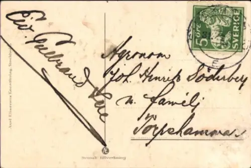 Künstler Ak Nyström, Jenny, Neujahr, Zwerg