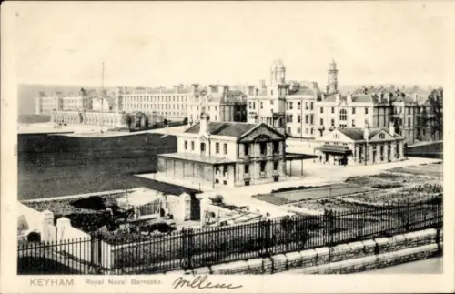 Ak Keyham Plymouth Devon England, Unterkünfte der königlichen Marine