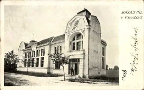 Ak Tovačov Tobitschau Tobischau Region Olmütz, Sokolovna, Turnhalle