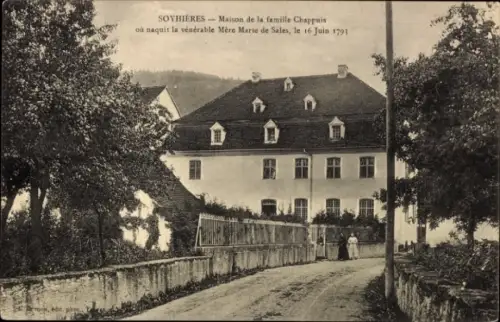 Ak Soyhières Kanton Jura, Maison de la famille Chappuis, Geburtsort von Mère Marie de Sales, 16. 