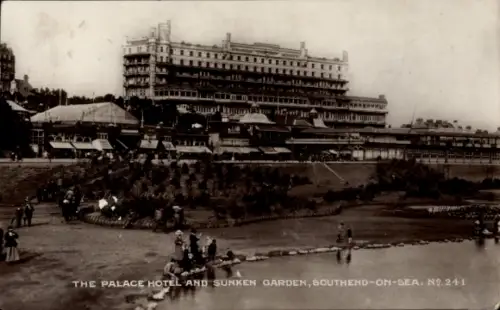 Ak Southend on Sea Essex England, Palast Hotel und versunkene Gärten