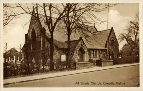 Ak Cheadle Hulme Staffordshire England, Aller Heiligen Kirche
