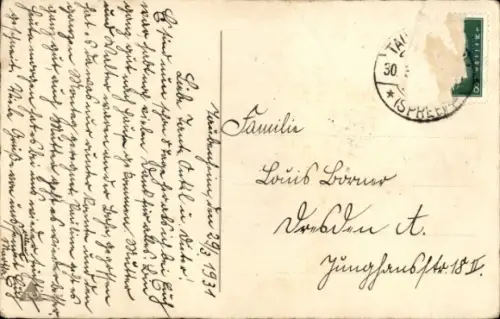 Ak Glückwunsch Ostern, Vermenschlichte Osterhasen, Atelier, Ostereier