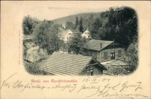 Ak Spechtritz Rabenau, Rabenauer Grund, Spechtritzmühle