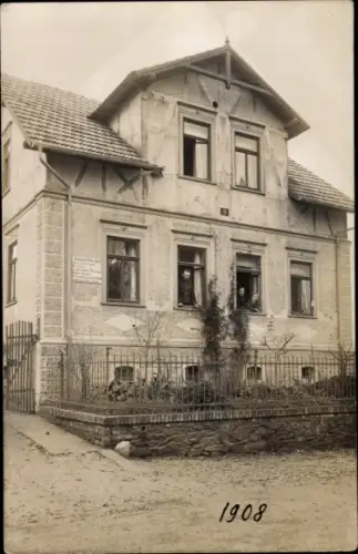 Foto Ak Wörsdorf Idstein im Taunus Hessen, Partie an einem Wohnhaus 1908