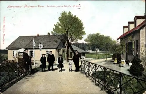Ak Montreux Vieux Altmünstertal Elsass Haut Rhin, Deutsch-französische Grenze
