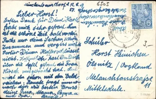 Ak Münchenbernsdorf in Thüringen, Markt, Teilansicht