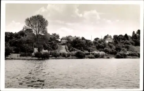 Ak Gronenberg Scharbeutz in Ostholstein, Blick zur Pension H. Keltig vom Wasser aus