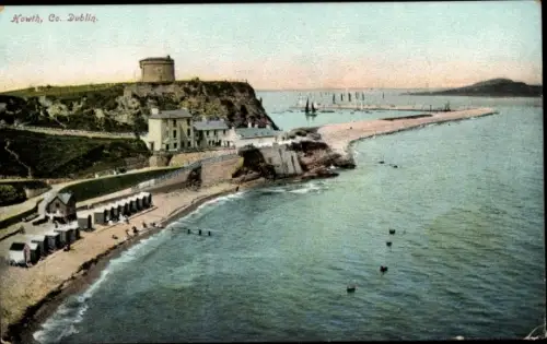 Ak Howth Dublin Irland, Teilansicht