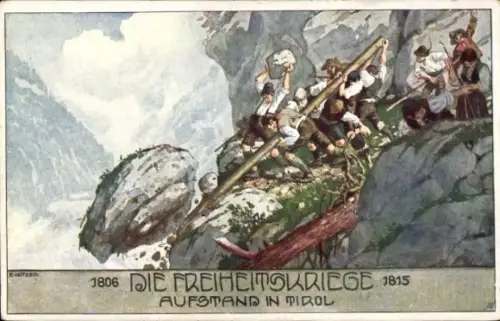 Künstler Ak Kutzer, Ernst, Die Freiheitskriege 1806-1815, Aufstand in Tirol, Bund dt. Österreicher