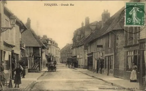 Ak Touques Calvados, Grande Rue