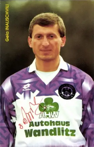 Autogrammkarte Fußballer Gela Inalischvili, Tennis Borussia Berlin, Autogramm
