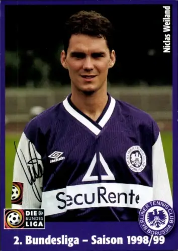 Autogrammkarte Fußballer Niclas Weiland, Tennis Borussia Berlin, Autogramm