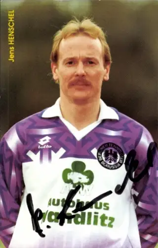 Autogrammkarte Fußballer Jens Henschel, Tennis Borussia Berlin, Autogramm
