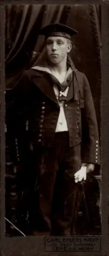 Kabinett Foto Deutscher Marinesoldat in Uniform, Porträt