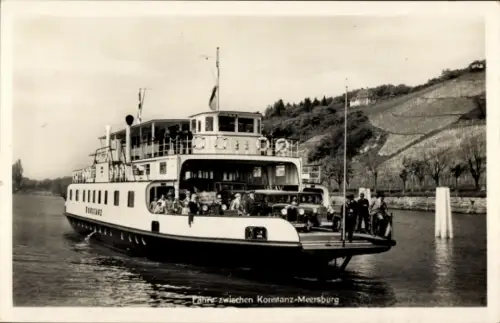 Ak Boddensee, Autofähre von Konstanz nach Meersburg