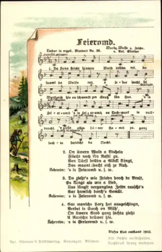 Lied Ak Feieromd, Anton Günther