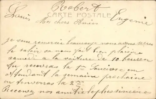 Ak Frau badet eine Katze